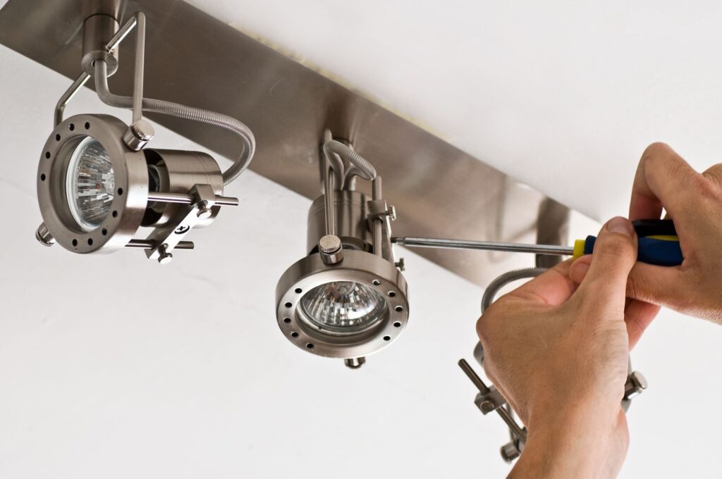 light installation by electrician